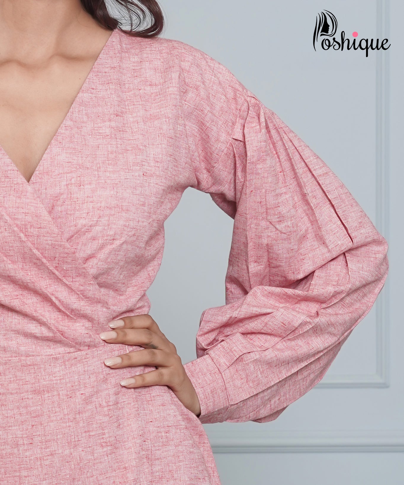 Puff Sleeve Wrap Top